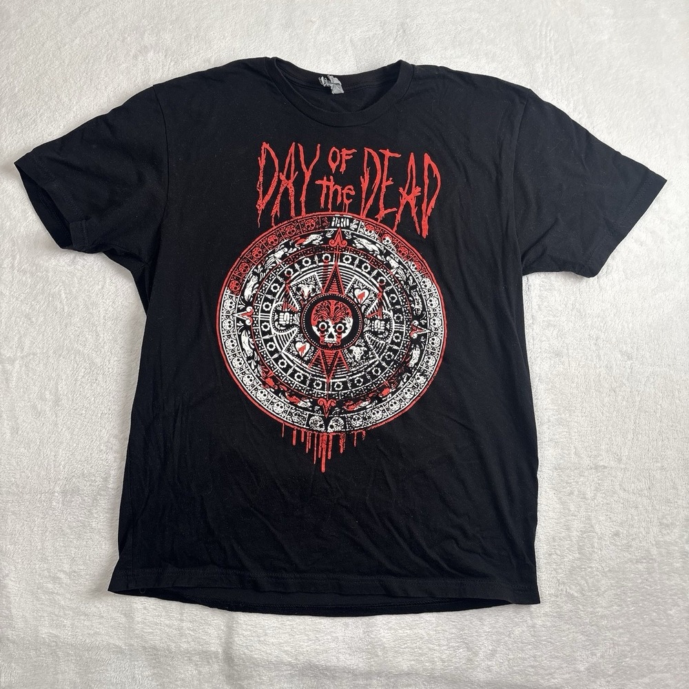 Day of the Dead Festival Black Short Sleeve Graphic Band Shirt Deadmau5 Men's LG